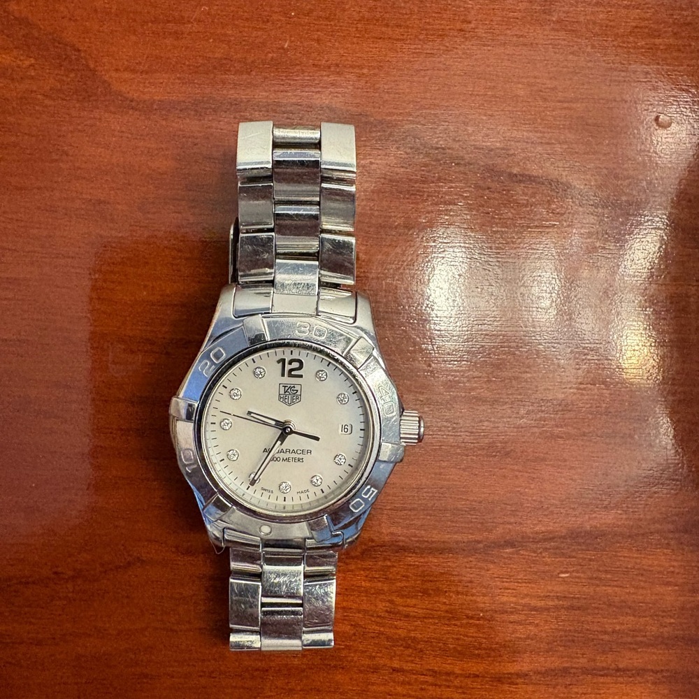 TAG Heuer Silver Aquaracer  Mother of Pearl professional watch